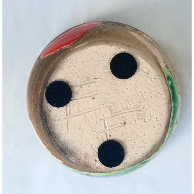 Ceramic Figurative Studio Pottery Bowl With Heart For Sale - Image 7 of 7