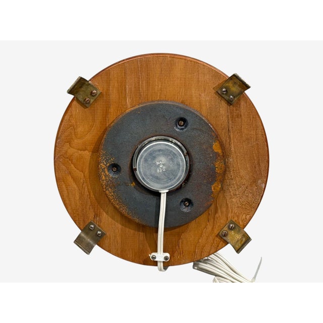 Swedish Modern, Adjustable Floor Lamp, Teak, Brass, Fabric, Sweden, 1970s For Sale - Image 12 of 12