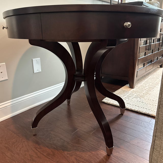 Ethan Allen Ethan Allen Wilshire Rent Table - Modern Glamour Collection - Macchiato Finish For Sale - Image 4 of 8