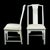 A set of eight Ming-style dining chairs by Century, their clean fretwork-inspired frames a timeless chinoiserie...