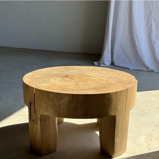 Wood Coffee Table in Natural Mango Wood, 1980s For Sale - Image 7 of 18