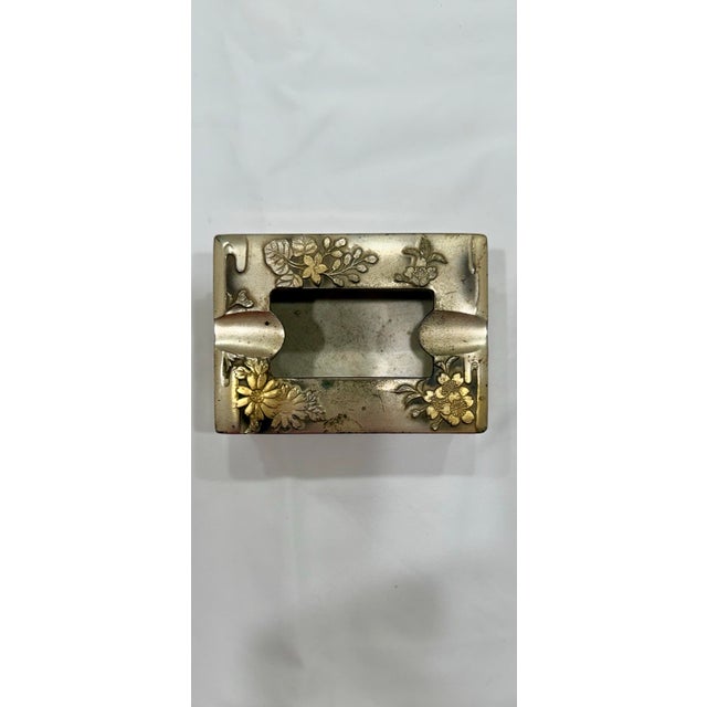 Vintage Japanese Gilt Phoenix Smoking Set With Working Lighter, Circa 1950–1953 For Sale - Image 9 of 12