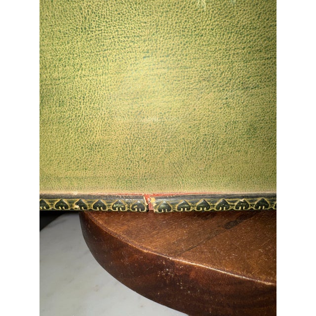 Uttermost "Milford" Large Joella Verde Tooled Leather Style Chest Trunk For Sale - Image 10 of 10