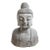 Vintage Stone Garden Buddha Bust Statue For Sale