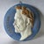 French Antique Victor Hugo & Pasteur, French Majolica Plaques by Edmond Lachenal For Sale - Image 3 of 9