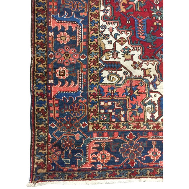 1940s Vintage Rug 8'1 X 11'5 For Sale - Image 5 of 11