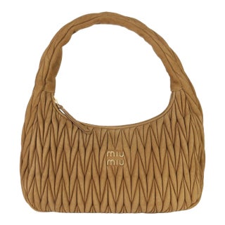 Brown Suede Matelasse Wander Hobo For Sale