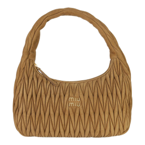 Brown Suede Matelasse Wander Hobo