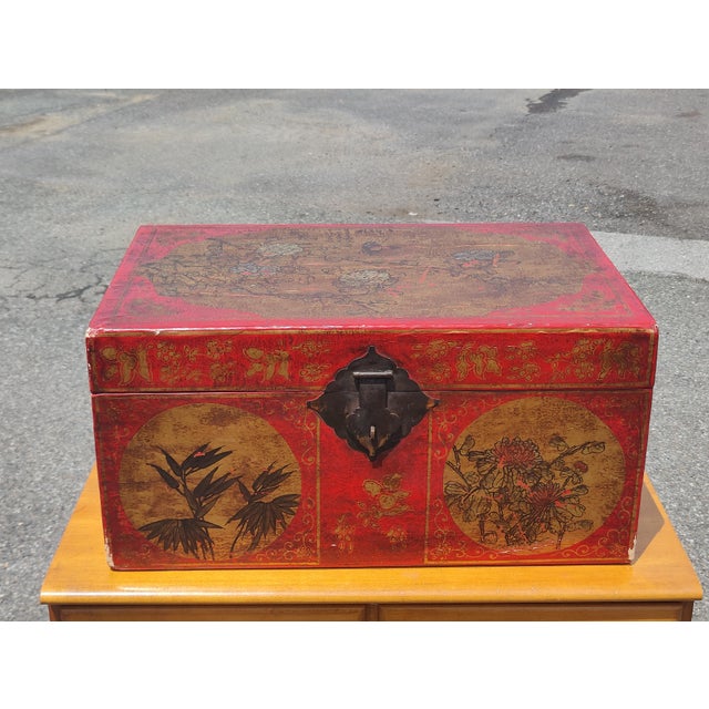 Late 19th Century Chinese Red Lacquer Box For Sale - Image 12 of 12