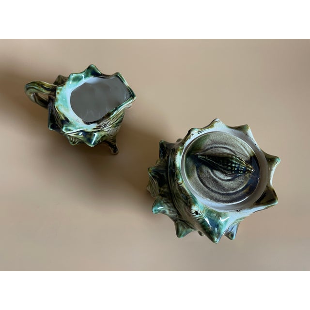 Brutalist Glazed Ceramic Shell Coffee Service for 6, Japan, 1950, Set of 15 For Sale - Image 15 of 18