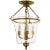 Chapman & Myers for Visual Comfort Signature Sussex Semi-Flush Bell Jar Lantern in Antique-Burnished Brass For Sale