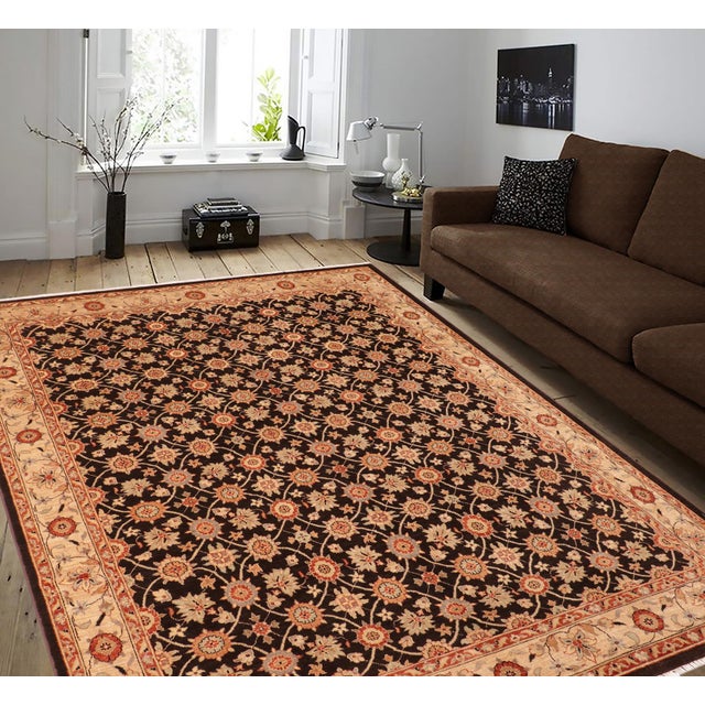 "Enhance the ambiance of your home with this magnificent Persian-influenced Turkish hand-knotted rug made by skilled...
