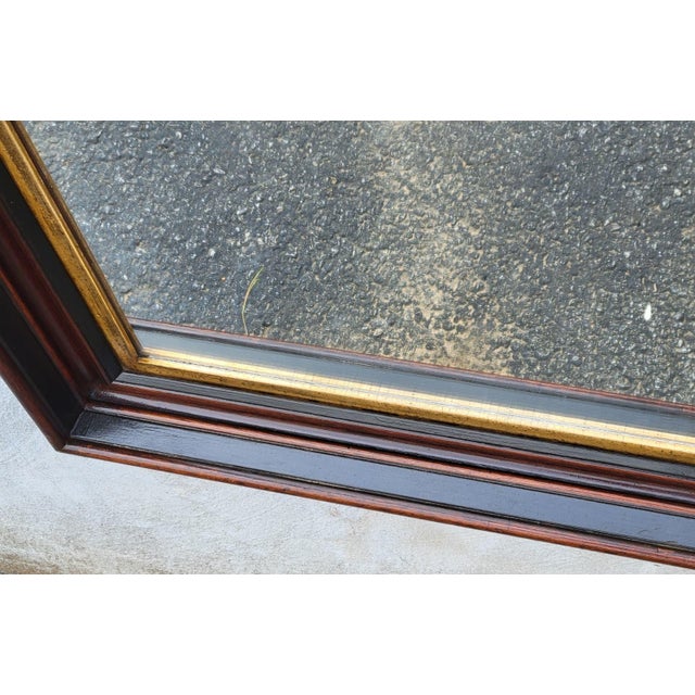 Wood Antique 19th Century American Walnut Mirror Federal Style Gold Gilt Frame For Sale - Image 7 of 18