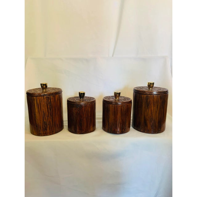 Treasure Treasure Craft Ceramic Kitchen Canisters- Set of 4 For Sale In Los Angeles - Image 6 of 13