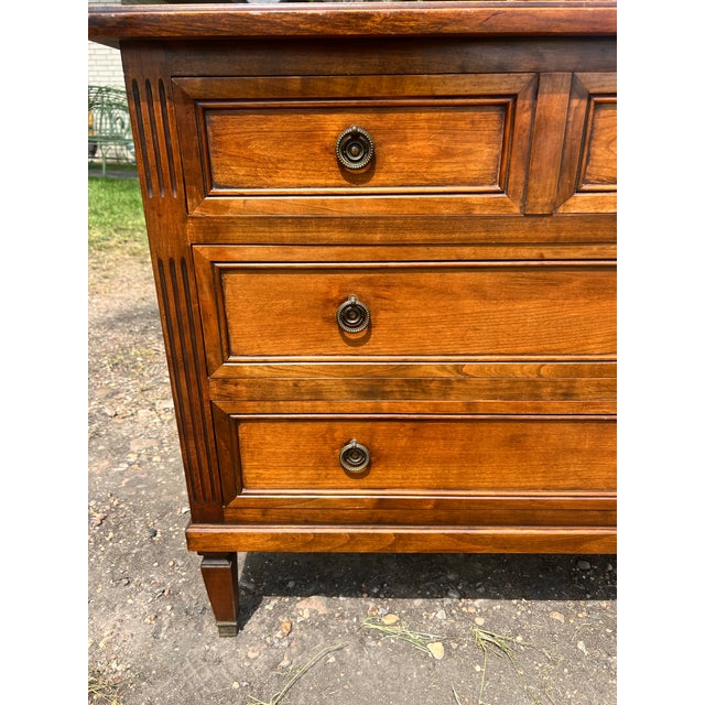 Late 19th Century French 19th Century Louis XVI Mahogany Chest of Drawers For Sale - Image 5 of 12