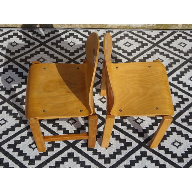 Wood Light Beech Dining Chairs, Set of 2 For Sale - Image 7 of 18