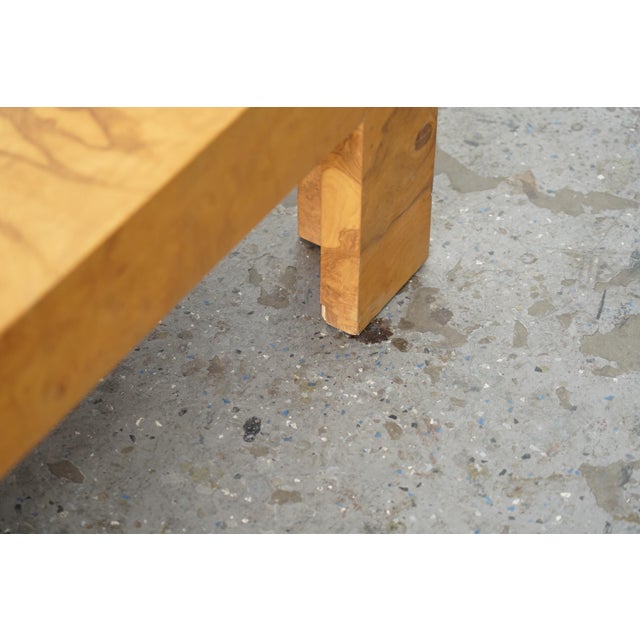 Wood 1970s Attributed to Milo Baughman for Thayer Coggin Large Burlwood Coffee / Cocktail Table For Sale - Image 7 of 16