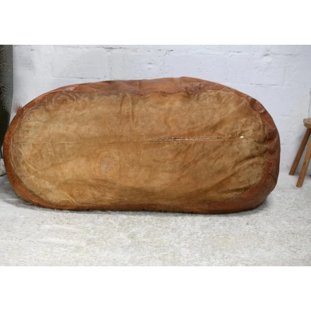 XL Leather Ottoman, Italy, 1970s For Sale - Image 12 of 18