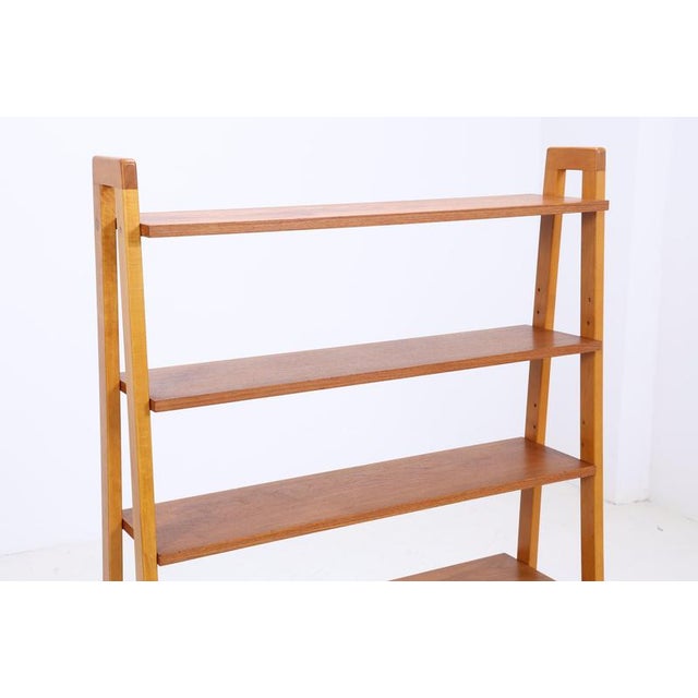 Mid-Century Teak Bookshelf with 5 Drawers and Door For Sale - Image 6 of 18