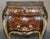 French Marquetry Inlaid Walnut & Marble Bedside Tables with Drawers, Set of 2 For Sale - Image 4 of 18