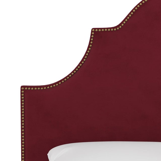 Twin Bed in Velvet Berry For Sale - Image 4 of 6