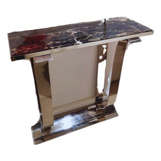 Vintage Art Deco Chrome Console For Sale