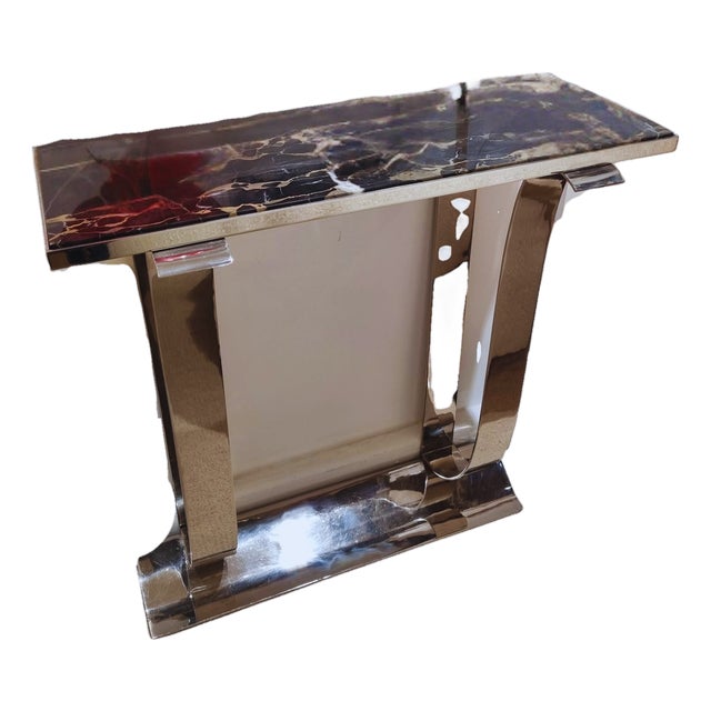 Vintage Art Deco Chrome Console For Sale