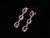 Late 20th Century Pair of Gia 3.99ctw Natural Burma Ruby & Diamond 18k White Gold Dangle Earrings For Sale - Image 4 of 13