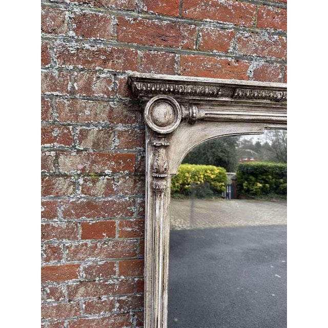 W: 133cm (52.4")h: 157cm (61.8")d: 7cm (2.8") a spectacular large antique english 19th century carved wood & gesso painted...