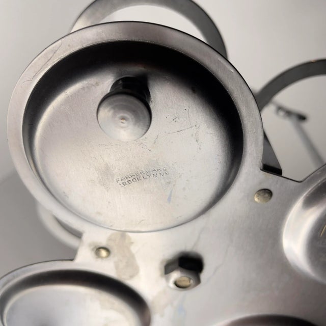 Vintage Chrome Farberware Drink Caddy and Green Bormioli Rocco Cordial Glasses- 7 Pieces For Sale In Columbia, SC - Image 6 of 9