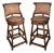 Pair of Alfonso Marina Ebanista Spanish Colonial Counter or Bar Stools For Sale