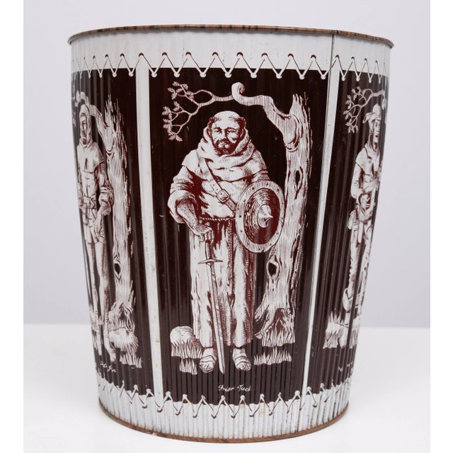 Mid-Century Modern Robin Hood Metal Paper Basket, England, 1965 For Sale - Image 3 of 9