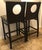 Altalia Barstools Walnut Bentwood Modern Italian Barstools Black with gold upholstered seats Measures: 38.5" x 16.5" back...