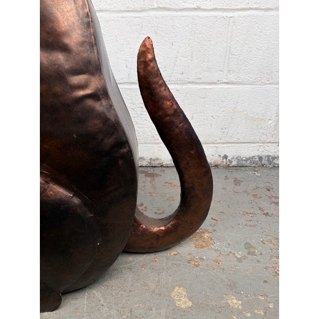 Metal 1990s Unique Copper Kangaroo Side Table For Sale - Image 7 of 12