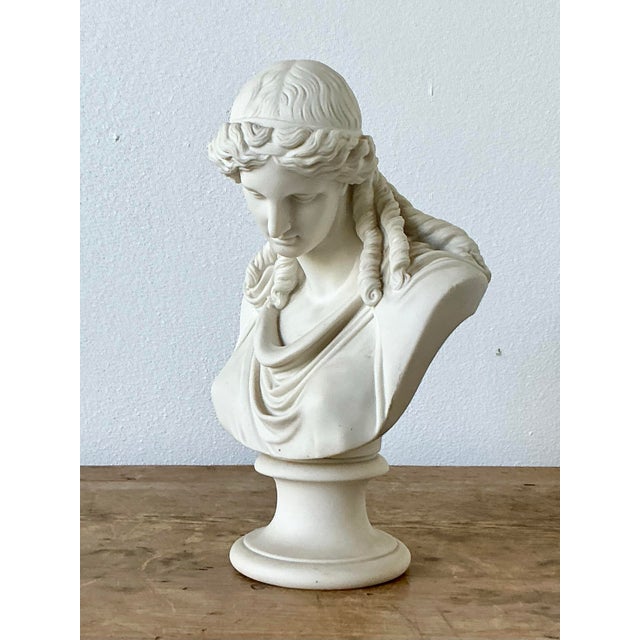 Vintage Boho Ceramic Bust of Goddess of Peace For Sale In West Palm - Image 6 of 12
