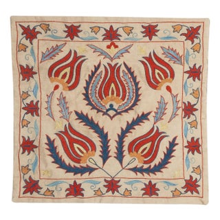 19"x20" Embroidered All Silk Cushion Cover. Handmade Pillowcase. Modern Sham For Sale