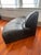 Black 1980s Post Modern Roche Attributed to Roche Bobois Leather Round Chairs For Sale - Image 8 of 12