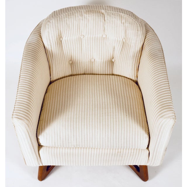 Mid 20th Century Sculptural Walnut X Leg Lounge Chair in the Style of Adrian Pearsall For Sale - Image 9 of 12
