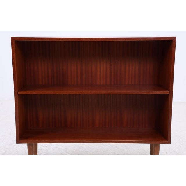 Brown Mid-Century Mahogany 2-Shelves Bookcase For Sale - Image 8 of 12