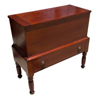 Antique American Federal Cherry Wood Bible Box For Sale