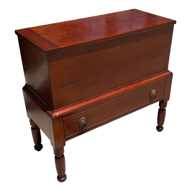 Antique American Federal Cherry Wood Bible Box For Sale
