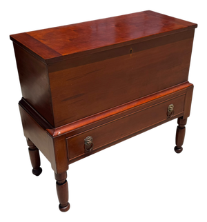 Antique American Federal Cherry Wood Bible Box