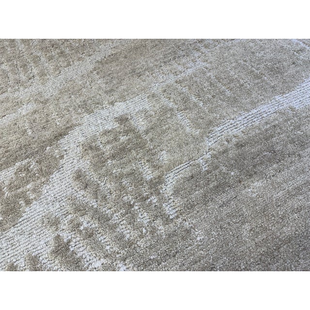 2020s Rh Restoration Hardware Strati Hand-Knotted Wool Rug — 10' × 14' Sand | Himalayan Highland Wool | High-Low Textural Design For Sale - Image 5 of 18