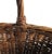 Wood Vintage Rustic Wicker Gathering Basket With Handle For Sale - Image 7 of 14