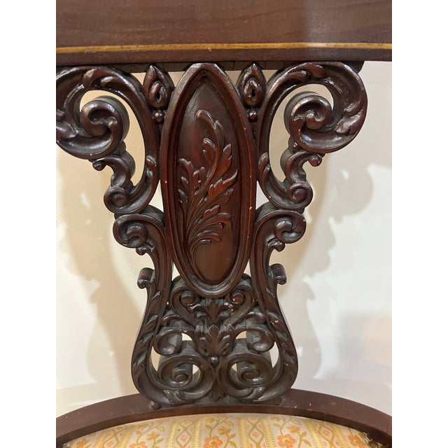 Chinese Mother of Pearl and Brass Inlay 19th Century Chair For Sale - Image 11 of 12