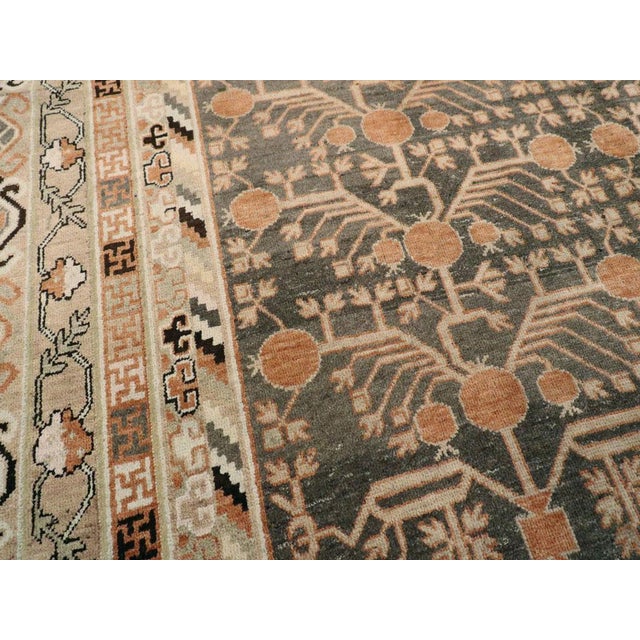 Early 20th Century Handmade East Turkestan Khotan Gallery Carpet For Sale In New York - Image 6 of 10