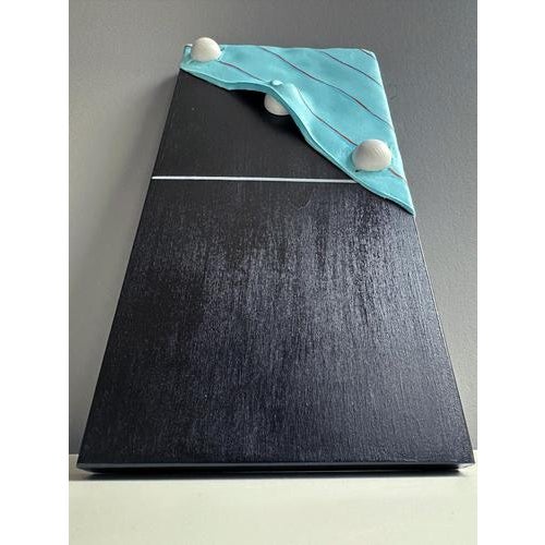 Vera Vizzi, Modular Domino Wall Sculpture, 2026, Ultramarine Foam Clay on Black Painted Panel For Sale - Image 4 of 11