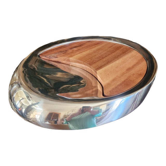 Vintage Nambe Cheese and Houderv Platter For Sale