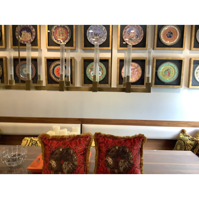 Versace Style Custom Made XL Pillows - a Pair For Sale - Image 10 of 12