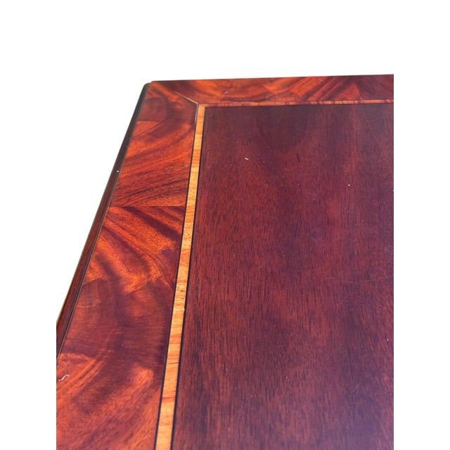 2000 - 2009 Vintage Henkel Harris Coffee Table in Satinwood or Tulipwood and Banded Flame Mahogany For Sale - Image 5 of 12